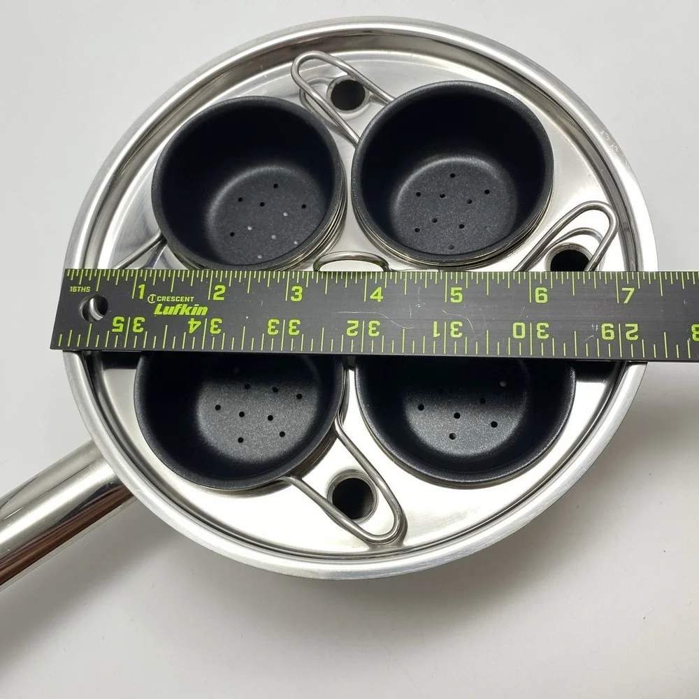 RESTO 4 Cup Egg Poacher Multi Use Stainless Steel 7